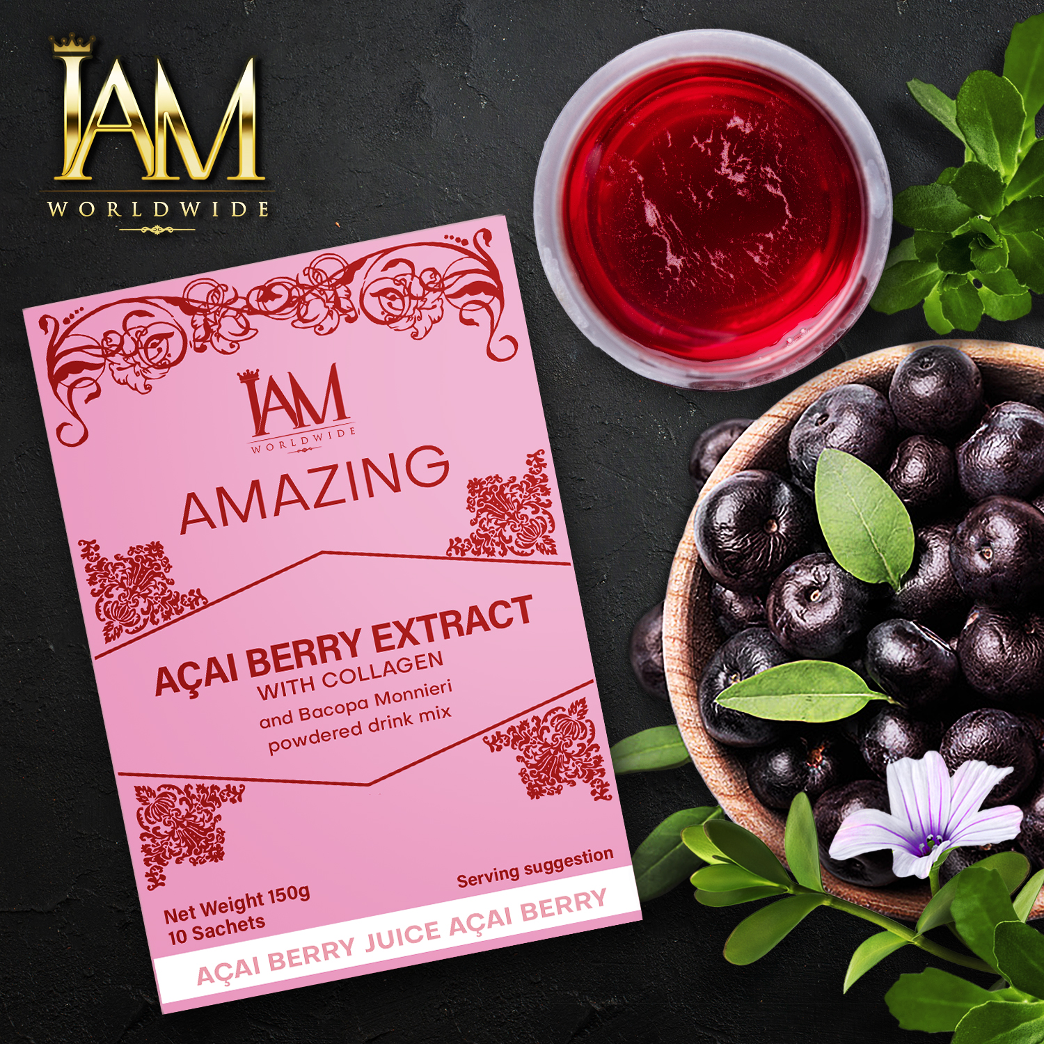 p1 Amazing Acai Berry Extract with Collagen and Bacopa Monnieri