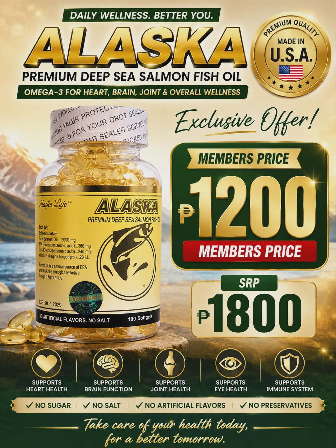 p1 Alaska Salmon Fish Oil